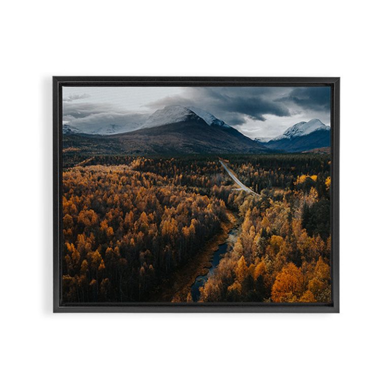 Arctic Autumn - Landscape and Nature Photography Framed Canvas Print
