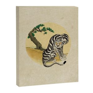 Tiger with magpie type-D : Minhwa-Korean traditional/folk art Canvas Print
