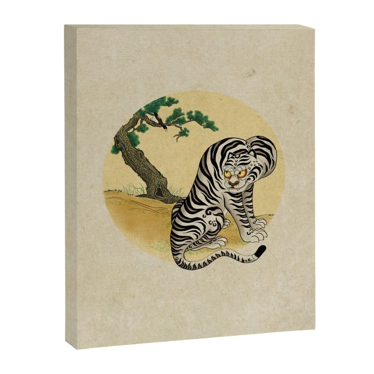 Tiger with magpie type-D : Minhwa-Korean traditional/folk art Canvas Print