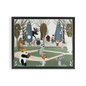 baseball time Framed Canvas Print